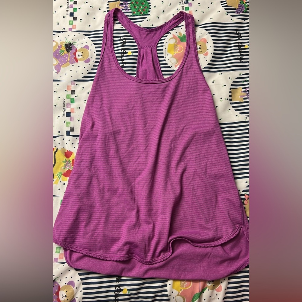 Lululemon purple striped tank top